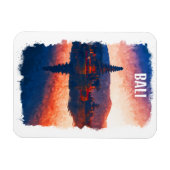 Magnet Flexible Bali Indonésie Ulun Danu Beratan Aquarelle (Horizontal)