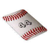 Magnet Flexible Balle de baseball blanche classique avec numéro de (Côté Droit)