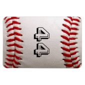 Magnet Flexible Balle de baseball blanche classique avec numéro de (Horizontal)