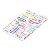 Magnet Flexible Ballerina Typographie Aimant photo flexible (Côté Gauche)