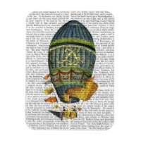 Ballons à air chaud cylindrique bleu