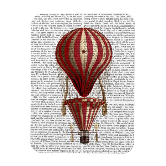 Magnet Flexible Ballons à air chaud en cascade rouge (Vertical)