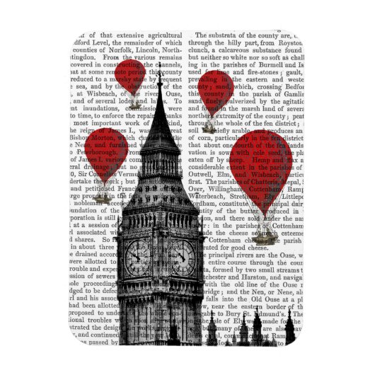 Magnet Flexible Ballons Big Ben et Red Hot Air (Vertical)