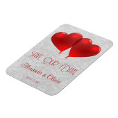 Magnet Flexible Ballons Coeur Rouge Enregistrer l'aimant Date (Côté Gauche)