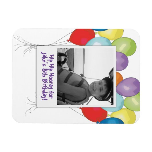 Magnet Flexible Ballons d'anniversaire aimant photo (Horizontal)