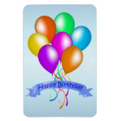 Magnet Flexible Ballons d'anniversaire colorés et heureux (Vertical)