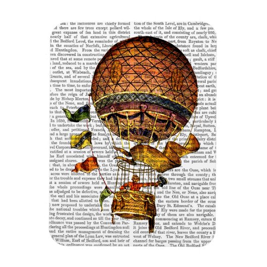 Magnet Flexible Ballotte à air chaud avec drapeaux (Vertical)