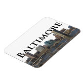 Magnet Flexible Baltimore MD Skyline avec Baltimore dans le ciel (Côté Gauche)