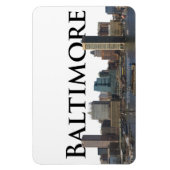 Magnet Flexible Baltimore MD Skyline avec Baltimore dans le ciel (Vertical)