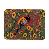 Magnet Flexible Baltimore Oriole Oiseau Et Fleurs Susan Oiseaux No (Horizontal)