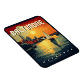 Magnet Flexible Baltimore Retro Travel (Côté Droit)