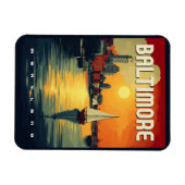 Magnet Flexible Baltimore Retro Travel (Horizontal)