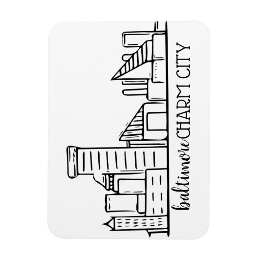 Magnet Flexible Baltimore Skyline (Vertical)