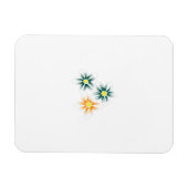 Magnet Flexible Banane jaune, bleu foncé vert, décoratif (Horizontal)