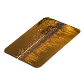 Magnet Flexible Banc solitaire au bord du lac à la lumière dorée (Côté Gauche)