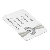 Magnet Flexible Bande Bleue Blanche Argent Swans Save the Date Mag (Côté Droit)