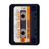 Magnet Flexible Bande-cassette rétro 50e anniversaire Enregistrer  (Vertical)