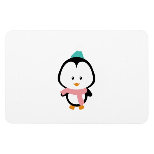 Magnet Flexible Bande dessinée mignonne de pingouin (Horizontal)