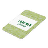 Magnet Flexible Bandes blanches vert citron professeur nom d'ensei (Côté Gauche)