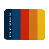 Magnet Flexible Bandes de coucher de soleil rétroactives avec nom (Horizontal)