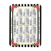 Magnet Flexible Bandes florales mensuelles année civile 2025 | Per (Vertical)