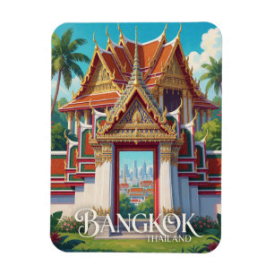Magnet Flexible Bangkok Thaïlande Portail de temple thaïlandais Vo