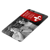 Magnet Flexible Bannière rouge chic fleuris Enregistrer l'aimant d (Côté Gauche)