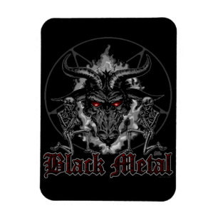 Magnet Flexible Baphomet Pentagramme Métal Noir