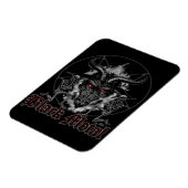 Magnet Flexible Baphomet Pentagramme Métal Noir (Côté Gauche)