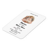 Magnet Flexible Baptême de bébé pour filles mignonnes (Côté Gauche)