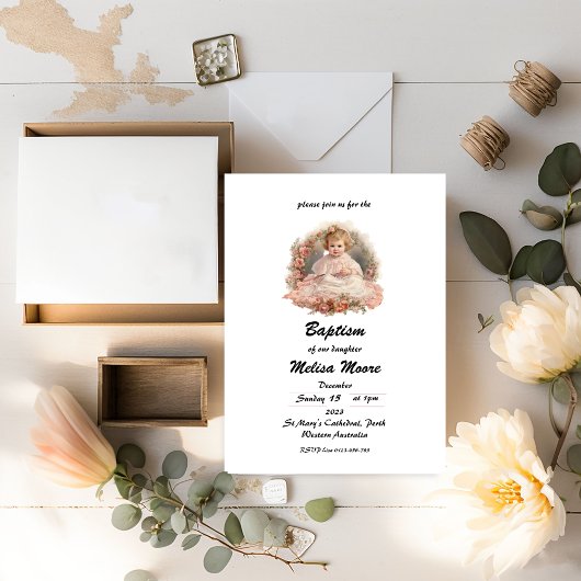 Magnet Flexible Baptême de bébé pour filles mignonnes