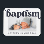 Magnet Flexible Baptême Moderne Gras Simple Merci Photo<br><div class="desc">Ce design simple et classique est composé de typographie serif et d'ajouter une photo personnalisée. Ce design est moderne,  chic,  ludique et amusant.</div>