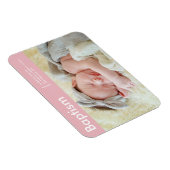 Magnet Flexible Baptême Pour Sa Photo Personnalisée Minimaliste Mo (Côté Droit)