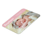 Magnet Flexible Baptême Pour Sa Photo Personnalisée Minimaliste Mo (Côté Gauche)