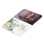 Magnet Flexible Baptême Religieux Christening Photo Croix Rose (Côté Gauche)