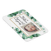 Magnet Flexible Baptism Christening Eucalyptus Greenery THANK YOU (Côté Droit)