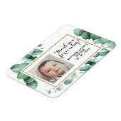Magnet Flexible Baptism Christening Eucalyptus Greenery THANK YOU (Côté Gauche)