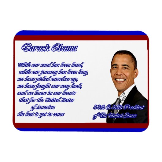 Magnet Flexible Barack Obama, 44e&45 _Magnet Flexi Premium (Horizontal)