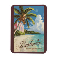 Barbados Art de Voyage peint Vintage