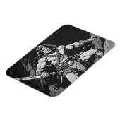 Magnet Flexible Barbare avec une large épée style graphique encre  (Côté Gauche)