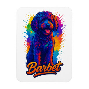 Magnet Flexible Barbet Chien vibrant Art Pop