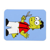 Magnet Flexible Barbier À Rex Tyrannosaurus Avec Ciseaux. (Horizontal)