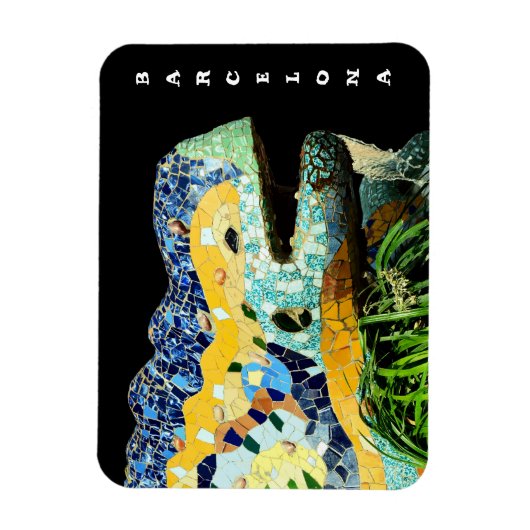 Magnet Flexible Barcelone, Gaudi - Lizard, Espagne (Vertical)