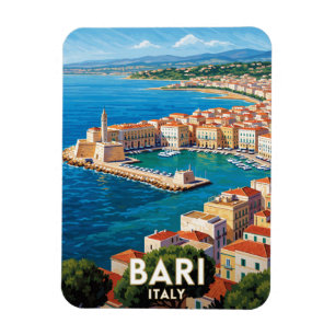 Magnet Flexible Bari Italie Scène de voyage sur l'Adriatique 🌊