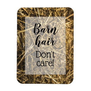 Magnet Flexible Barn Hair Don't Care Funny Quote