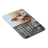 Magnet Flexible Barn Wood Horseshoes Daisies Save the Date Photo (Côté Droit)