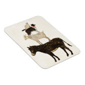 Magnet Flexible Barnyard Bufs - Âne, Chèvre, Chien, Chat (Côté Droit)