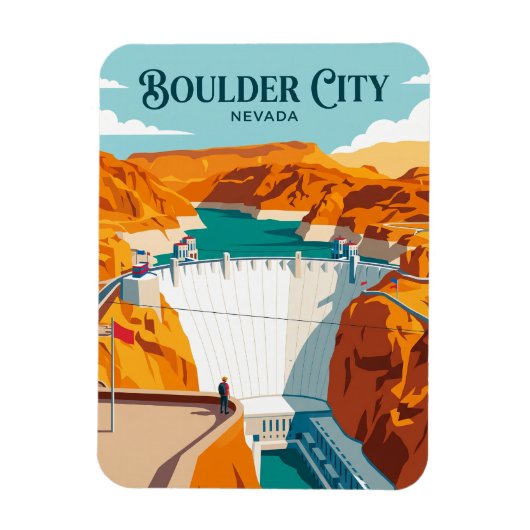 Magnet Flexible Barrage Hoover États-Unis (Vertical)