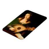 Magnet Flexible Bartolomeo Veneto Lady Jouer Lute Portrait Art (Côté Gauche)