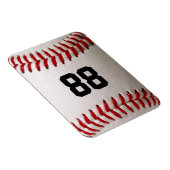Magnet Flexible Baseball avec numéro personnalisable (Côté Droit)